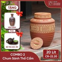 Combo 2 chum sành Thổ Cẩm 20 lít