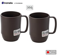 Combo 2 Cốc nhựa uống nước Inomata cao cấp - Nâu nội địa Nhật Bản - 2 cái