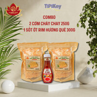 Combo 2 Cơm Cháy Chay 250g + 1 Sốt Ớt Rim Hương Quê 300g - TiPiKay Shop