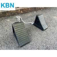Combo 2 cục chèn bánh xe di động KBN-100 cao su kèm dây thừng
