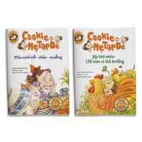 Combo 2 Cuốn Cookie Và Mẹ Tạp Dề - Xe Thú Nhún Vịt Con Và Gà Trống &amp; Món Canh Nồi - Chén - Muỗng