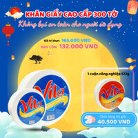 [Combo 2 cuộn] Giấy vệ sinh cuộn lớn VILA 700G, tặng 1 cuộn giấy vệ sinh cuộn nhỏ 572g