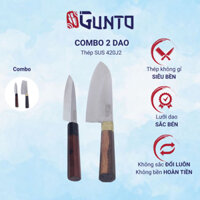 Combo 2 dao chuôi gỗ cẩm bát giác cao cấp dáng Nhật Gunto, thép trắng Nhật chống gỉ cao cấp