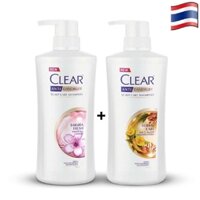 Combo 2 dầu gội CLEAR Thảo dược 450ml và Anh đào 480ml