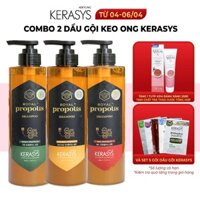 Combo 2 dầu gội phục hồi keo ong Kerasys Royal Propolis Hàn Quốc phục hồi tóc khô xơ hư tổn chẻ ngọn