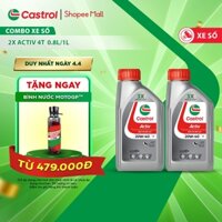 COMBO 2 Dầu nhớt xe số Castrol ACTIV 4T 20W-40 (0.8/1L)