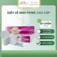 COMBO 2 DÂY GIẤY VỆ SINH 3 LỚP PRIME 10 CUỘN KHÔNG LÕI MÀNG TÍM 100% BỘT GIẤY NGUYÊN CHẤT || TOILET PAPER