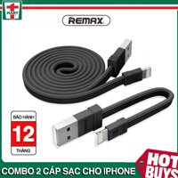 Combo 2 dây sạc cho iPhone/iPad - một dây dài 1m 1 dây 16cm cho sạc dự phòng dùng cho iphone 5 5s 6 6s 7 7 Plus 8 8 Plus iPhone X XS XR XS MAX [bonus]