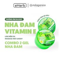 Combo 2 gel nha đam dưỡng ẩm & làm mềm da - gel lô hội dưỡng body MILAGANICS 300ml/ Hũ