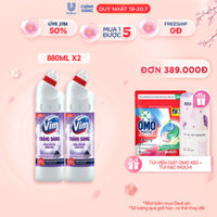 Combo 2 Gel Tẩy Rửa Vim Trắng Sáng 870ml/Chai
