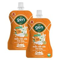 Combo 2 Gennest Nước Yến Sữa Trẻ Em Hương Cam