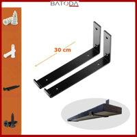 Combo 2 giá đỡ chữ L, Pat L mặt dưới 30 cm, ke bàn treo tường bằng thép phủ sơn tĩnh điện, kèm phụ kiện vít tắc kê  Hàng chính hãng