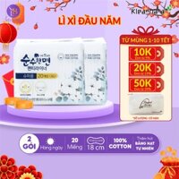 Combo 2 gói băng vệ sinh Kleannara Soonsoohan Hàn Quốc siêu mỏng hàng ngày 18cm - 20 miếng/gói không cánh