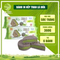 Combo 2 gói bánh in nếp than đậu xanh lá dứa, bánh in tròn Tân Huê Viên, đặc sản Sóc Trăng