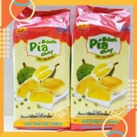 COMBO 2 GÓI BÁNH PÍA CHAY TÂN HUÊ VIÊN - nhân đậu xanh, sầu riêng ( gói 400gr/ 4 cái )