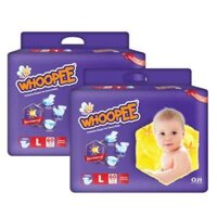 Combo 2 gói Bỉm tã dán Whoopee size L, 60 miếng (8-13kg)