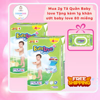 Combo 2 gói Bỉm Tã Quần BabyLove Cho Bé 6-35kg Mềm Mại Thoáng Khí, Thấm Hút Vượt Trội (Size M-5XL)