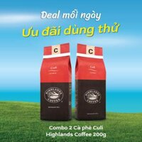 Combo 2 gói Cà Phê Rang Xay Culi Highlands Coffee 200g