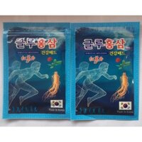 Combo 2 gói cao dán hồng sâm Hàn Quốc màu xanh (gói= 20 miếng), cao dán sâm lạnh, miếng dán hồng sâm