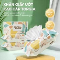 Combo 2 gói khăn giấy ướt cao cấp Top Gia độ PH 5-7