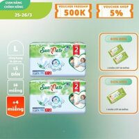Combo 2 gói - Tã dán người lớn SunMate mới size M18/L18/XL18 + 2 miếng