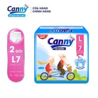 Combo 2 gói Tã quần người lớn Canny siêu mềm, siêu khô thoáng, size L 14 miếng