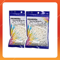 Combo 2 gói Tăm chỉ kẽ răng Okamura 90 câygói Nhựa cao cấp an toàn cho sức khỏe