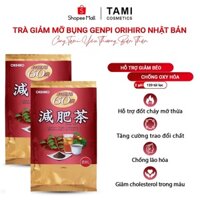 Combo 2 gói trà giảm mỡ bụng Nhật Genpi Orihiro, hỗ trợ giảm cân, đốt mỡ không cần ăn kiêng, 2 gói x 60 túi lọc GEN02