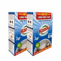 Combo 2 hộp 4 gói x100g bột tẩy lồng máy giặt Hando