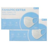 Combo 2 hộp 50 cái khẩu trang y tế FAMAPRO Extra 4 lớp