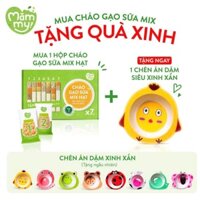 Combo 2 Hộp 7 gói cháo gạo sữa mix hạt Step 2 hộp 350g Mămmy nấu cháo bổ sung dinh dưỡng cho bé