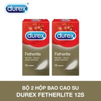 Combo 2 hộp Bao cao su Durex Fetherlite