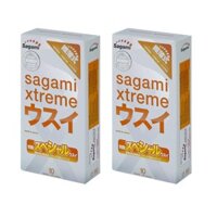 Combo 2 hộp bao cao su Sagami Xtreme Super Thin (10 chiếc/hộp )