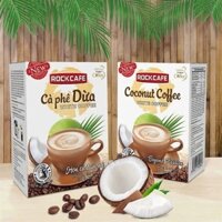 Combo 2 Hộp Cà phê Dừa 12 gói x 20 g - Cafe Sữa Dừa Rockcafe Mẫu Mới Coconut Coffee White Coffee - Hộp Giấy Tiện Lợi