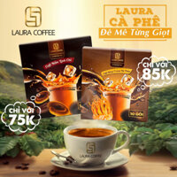 Combo 2 Hộp Cà Phê Laura Coffee - Nấm linh chi + Đông Trùng hạ Thảo,( 10goi/1hop).
