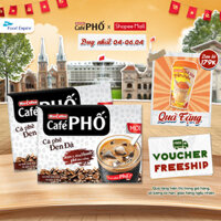 Combo 2 hộp Cà phê Phố Đen Đá - Maccoffee (hộp 10 gói x 16g)