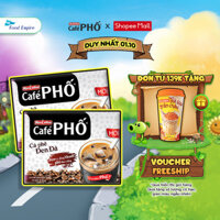 Combo 2 hộp Cà phê Phố Đen Đá - Maccoffee (hộp 10 gói x 16g)