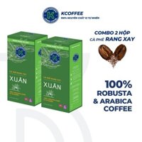 [Combo 2 Hộp] Cà phê rang xay Robusta Arabica Xuân 454G/hộp thương hiệu K Coffee
