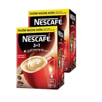 Combo 2 hộp cà phê rang xay hòa tan Nescafé 3in1 đậm đà hài hòa (Hộp 20 gói x 17g)