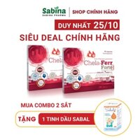 Combo 2 hộp Chela-Ferr® Forte – Viên sắt bà bầu, hỗ trợ cải thiện thiếu máu do thi