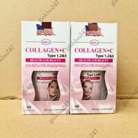 COMBO 2 HỘP COLLAGEN+C ĐẸP DA, SÁNG DA - Hộp 60 viên sữa ong chúa, nhau thai cừu
