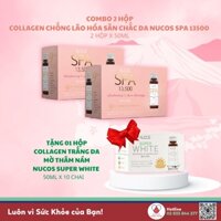 Combo 2 hộp collagen uống chống lão hóa phục hồi da Nucos Spa 13500 tặng 01 hộp Collagen mờ thâm nám Nucos Super White