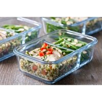 Combo 2 hộp cơm thủy tinh 1 ngăn, 2 ngăn, 3 ngăn