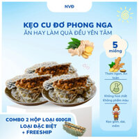 Combo 2 hộp Cu Đơ Phong Nga 600gam - Đặc sản Hà Tĩnh - kẹo cu đơ 5 tấm