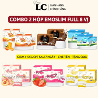 COMBO 2 HỘP DETOX NƯỚC UỐNG GIẢM CÂN EMOSLIM VỊ TRÁI CÂY/GIẢM BÉO/GIAM MO BUNG