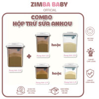 Combo 2 Hộp Đựng Sữa Bột Chống Ẩm Ankou Hộp Trữ Sữa Cho Bé Hút Chân Không Hàng Chính Hãng Zimbababy