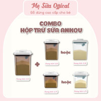 Combo 2 Hộp Đựng Sữa Bột Chống Ẩm Ankou Hộp Trữ Sữa Cho Bé Hút Chân Không Hàng Chính Hãng Mesua