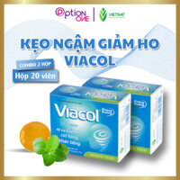 COMBO 2 HỘP Kẹo ngậm Viacol thảo mộc Vietnat không đường giảm ho đau họng - 20 viên hộp