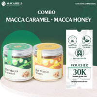 Combo 2 hộp Macca Caramel và Macca Honey thơm béo, giòn tan khó cưỡng hộp 100gr