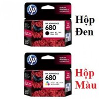 Combo 2 hộp mực in HP 1115 ( mã mực 680 hộp đen và hộp màu )